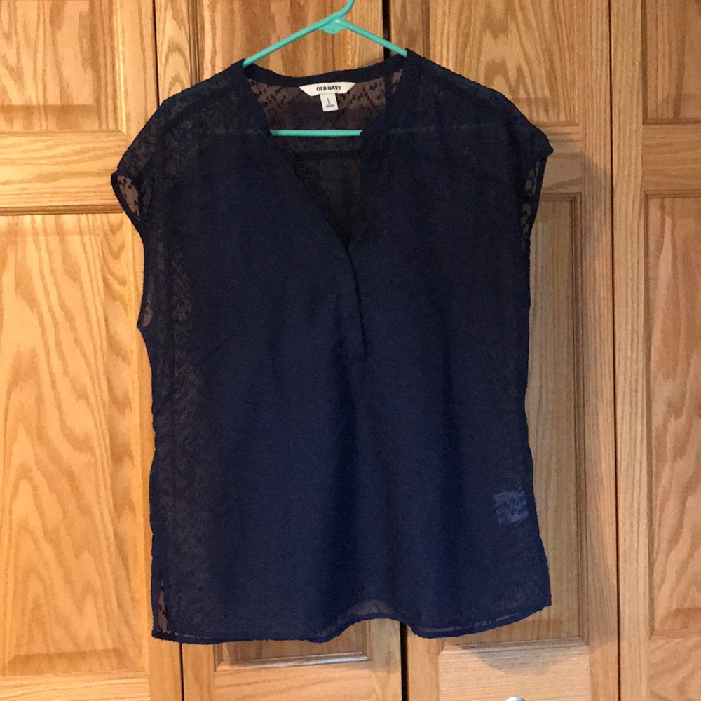 Old Navy Blue Cap Sleeve Top